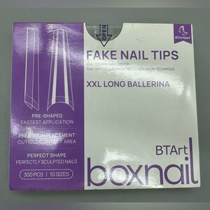 Clear Acrylic Nail Tips, 300pcs XXL Ballerina False Nails with Case, 10 sizes